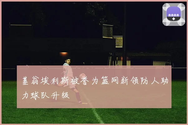 基翁埃利斯被誉为篮网新领防人助力球队升级